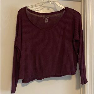 Ribbed long sleeve t shirt- American eagle